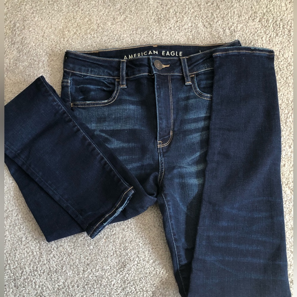 American Eagle jeans. Darker shade of denim. Soft material.